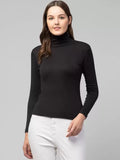 Casual Regular Sleeves Solid Women Black Top