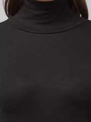 Casual Regular Sleeves Solid Women Black Top